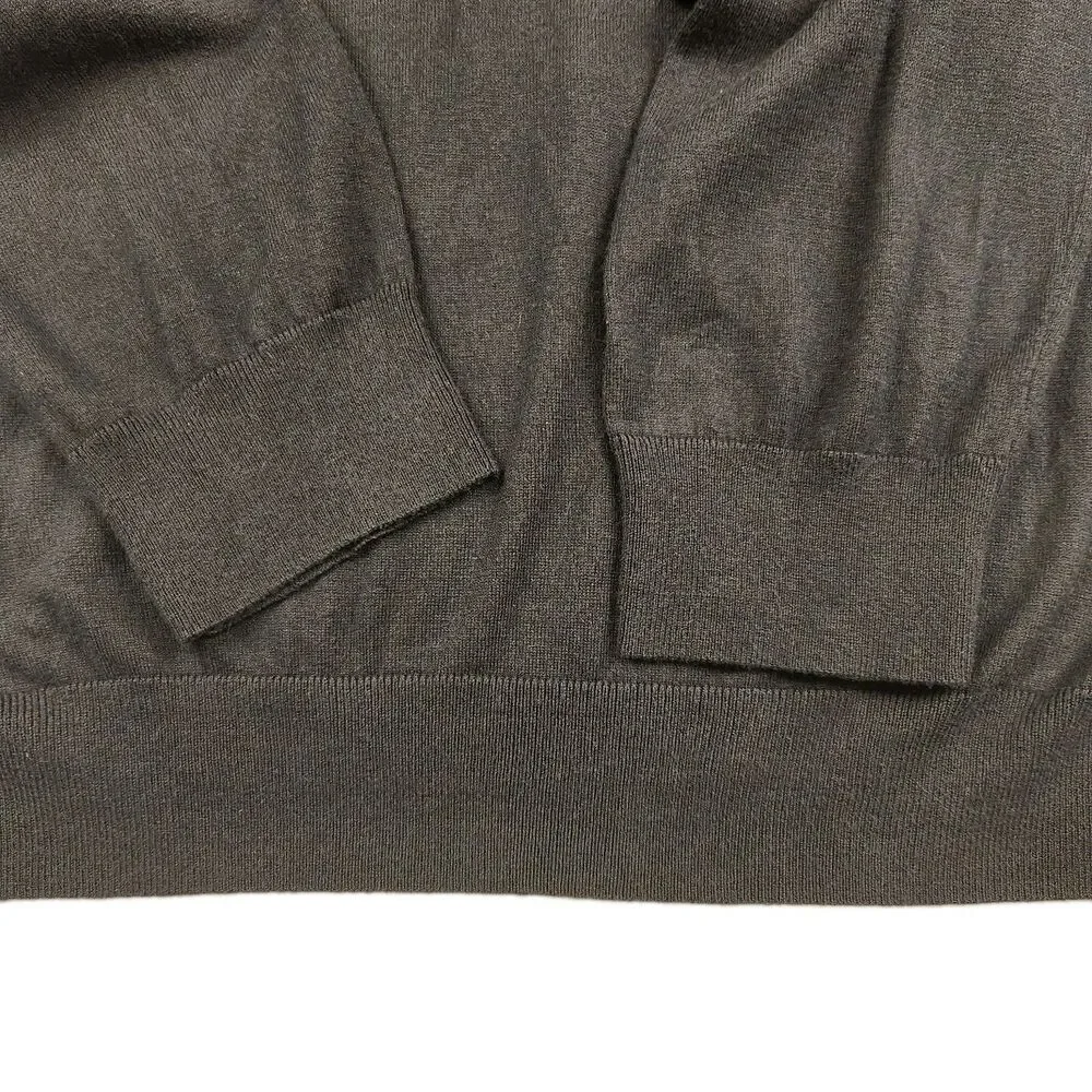 Banana Republic V-Neck Sweater Luxury Blend Silk/Cotton/Cashmere Navy Mens XL